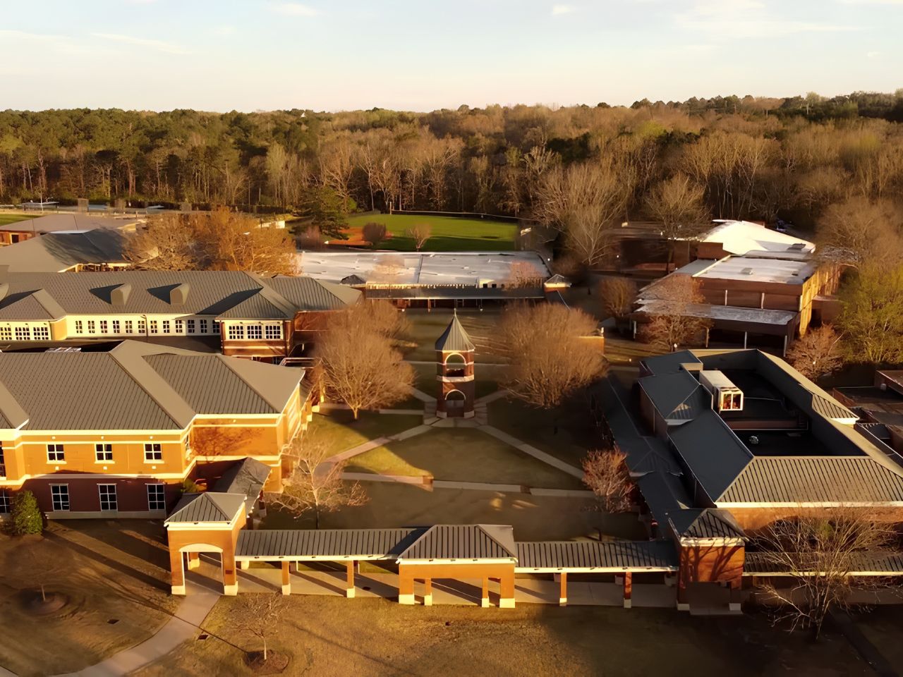 Brookstone campus at golden hour
